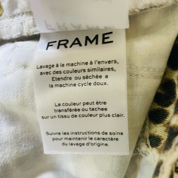 New! FRAME Denim ALI High Rise Skinny Leopard Cigarette Pants Size 25 - Picture 7 of 9
